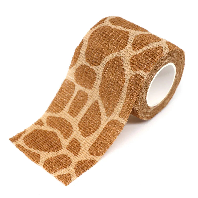 1/2/6 pcs Animal Printed Self Adhesive Tattoo Elastic Bandage 4.5m Sports Wrap Tape for Finger Joint Knee First Aid Kit Pet Tape by Geo’s Online Store