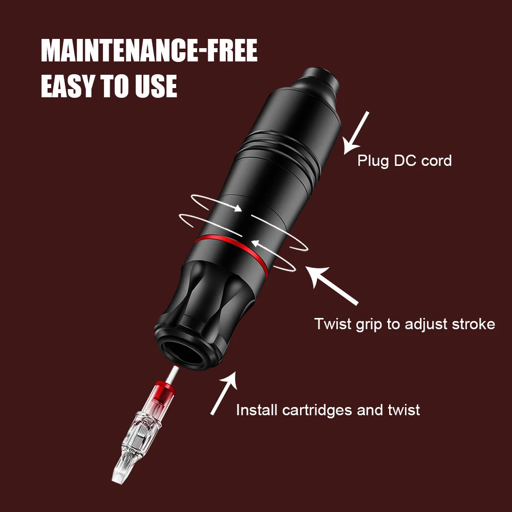 Professional Wireless Tattoo Machine Kit Rotary Tattoo Pen Kit with Wireless Power Supply Inks Needles for Tattoo Beginners Kits by Geo’s Online Store