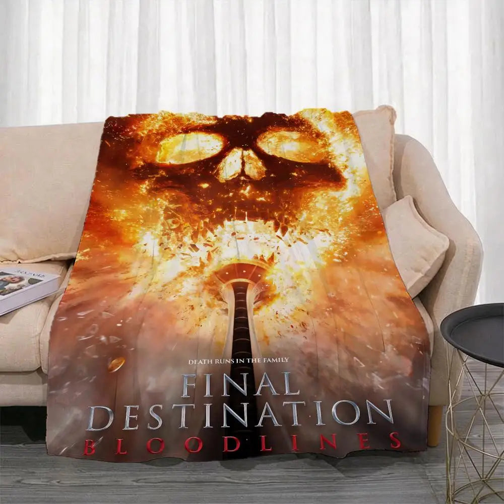 Thriller movie Final Destination Bloodlines Throw Flannel 240g Blanket Soft Skin-friendly For Sofa Nap Air-Conditioned Room by Geo’s Online Store