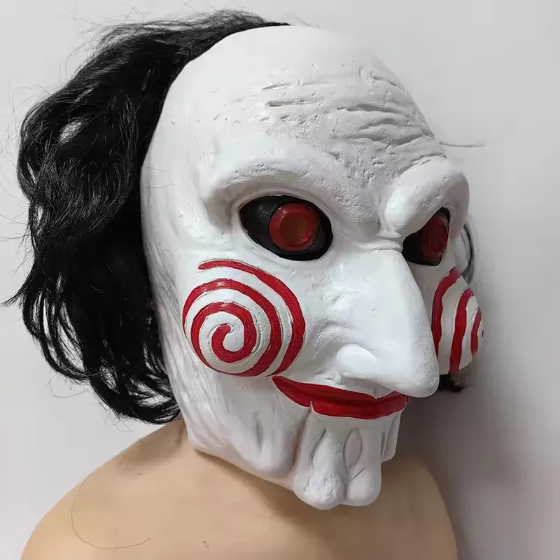 Horror Demon Jigsaw Saw Mask Cosplay Saw X Scary Killers Latex Helmet Party Costume Masks Adult One Size by Geo’s Online Store
