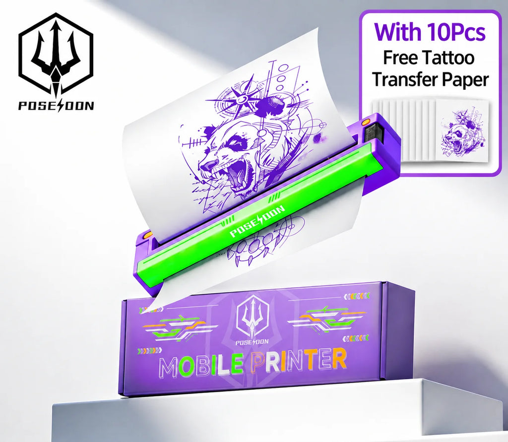 POSEIDON Tattoo Transfer Machine With 10Pcs Free Tattoo Transfer Paper TR052 High Quality Tattoo Stencil Printer Transfer Machin by Geo’s Online Store
