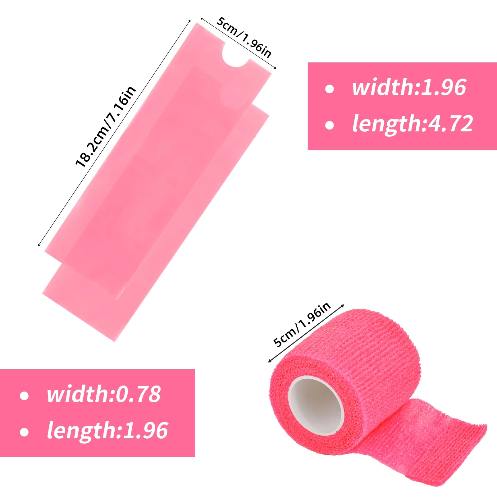 POSEIDON Tattoo Pencil Sleeve Bag Covers 200Pcs and 3Pcs Pink Bandage Practice Taattoo Sets Microblading Supplie for Artists by Geo’s Online Store