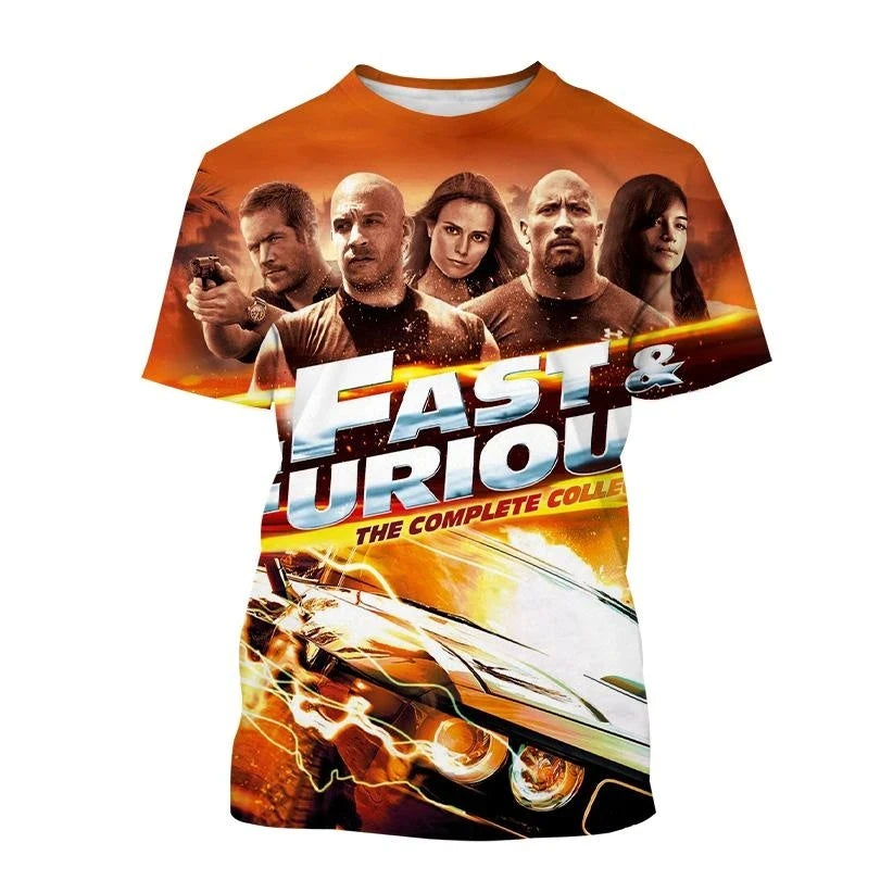 Fast And Furious 3D Print T-Shirts Men Women Fashion Streetwear Oversized Short Sleeve T Shirt Harajuku Male Tees Tops Clothing by Geo’s Online Store