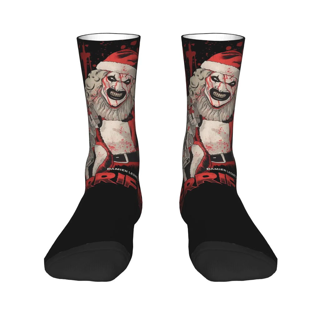Terrifier Socks Autumn Horror Movie Stockings Retro Men Soft Breathable Socks Graphic Running Anti Bacterial Socks by Geo’s Online Store