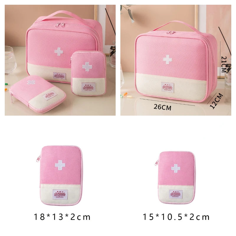 3 Pcs/set Portable Medical Storage Bag Camping Emergency First Aid Kit Organizer Home Outdoor Travel Bag by Geo’s Online Store