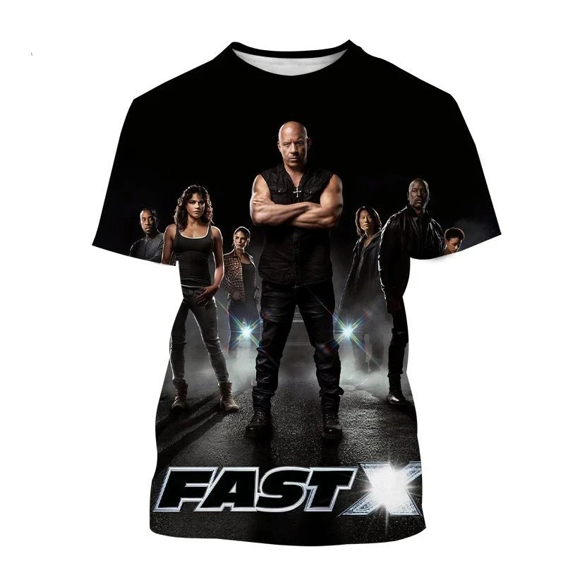 Fast And Furious 3D Print T-Shirts Men Women Fashion Streetwear Oversized Short Sleeve T Shirt Harajuku Male Tees Tops Clothing by Geo’s Online Store