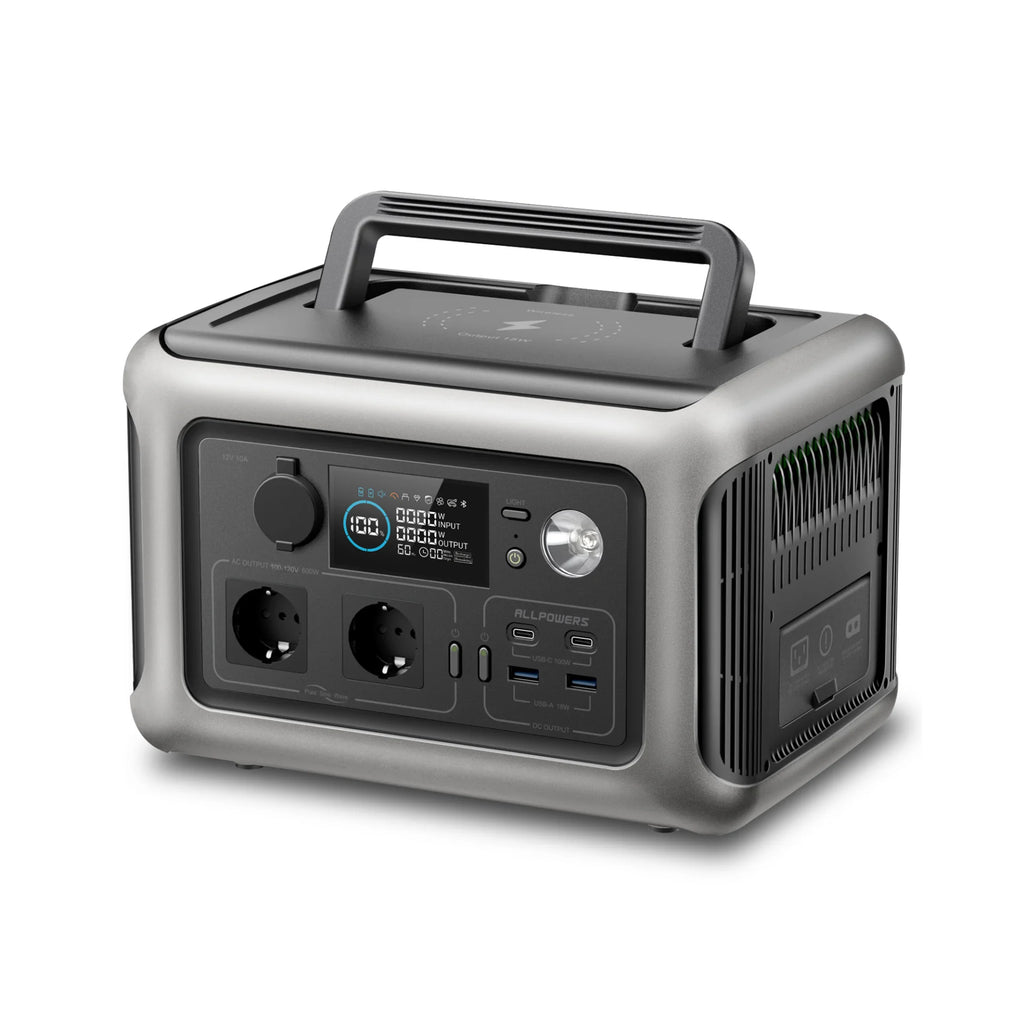 ALLPOWERS Portable Power Station R600, 299Wh LiFeP04 Battery with 2x 600W (1200W Surge) AC Outlets for Outdoor Camping RV Home by Geo’s Online Store