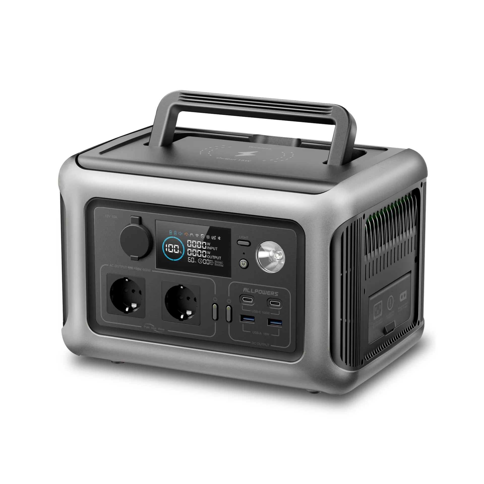 ALLPOWERS Portable Power Station R600, 299Wh LiFeP04 Battery with 2x 600W (1200W Surge) AC Outlets for Outdoor Camping RV Home by Geo’s Online Store