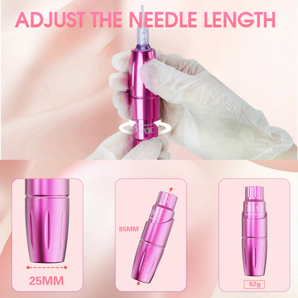 Mast Tour Tattoo Machine Full Kit Permanent Makeup Pen Lightweight Design for Eyebrow & Lip Art Makeup with MAST Pro Cartridge by Geo’s Online Store