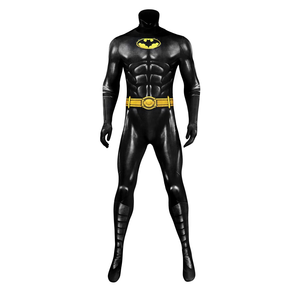 New Zentai Adult Halloween Carnival 2023 Newest Bat Cosplay Bruce Wayne Costume Superhero Printing Jumpsuit With Cape by Geo’s Online Store