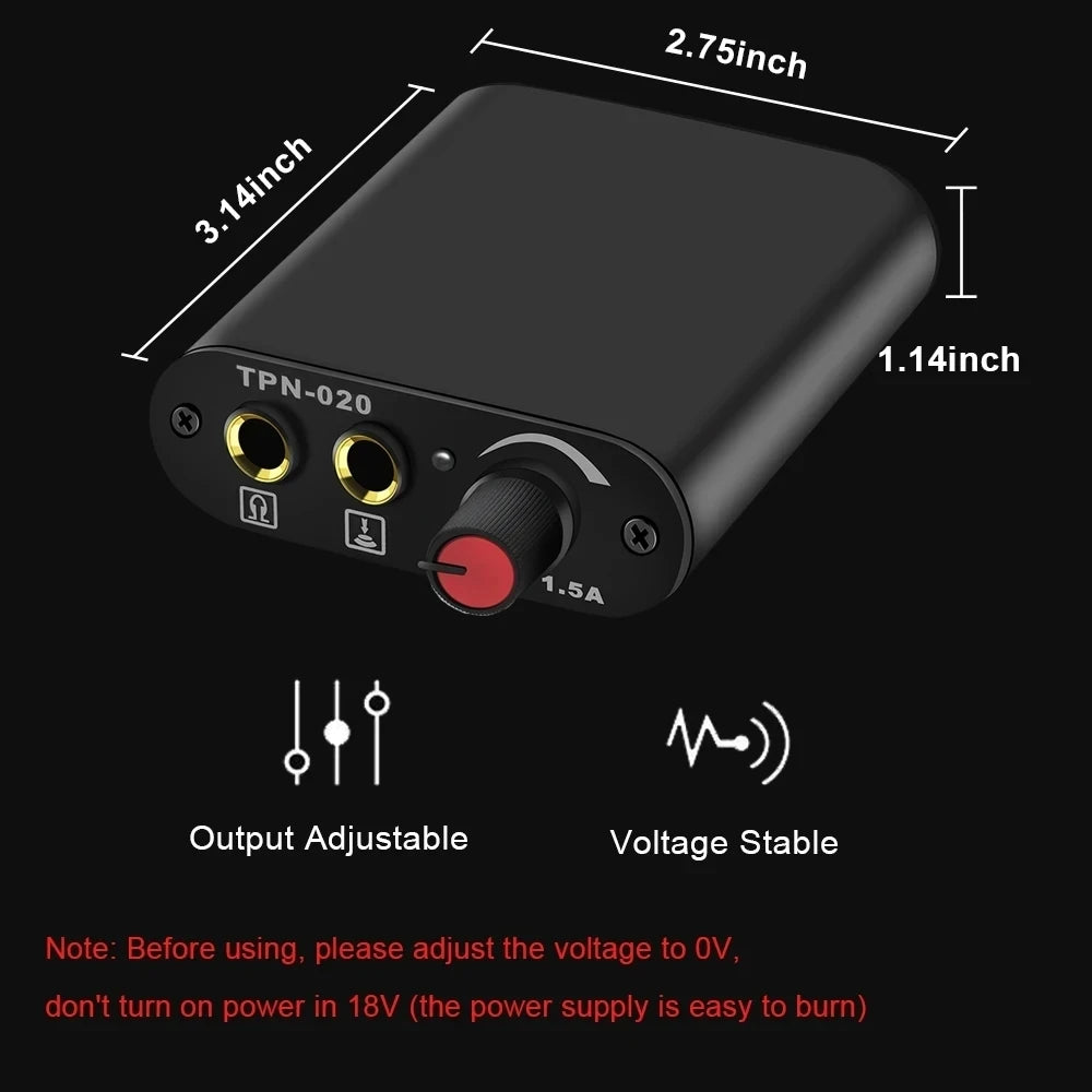 Mini Tattoo Power Supply Kit With Tattoo Machine Foot Pedal Switch Tattoo Source Controller With Plug For Machine Pen Body Art by Geo’s Online Store