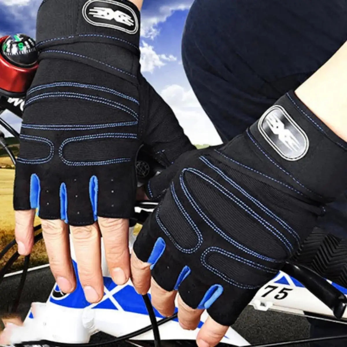 Gym Gloves for Men Women Fitness Weight Lifting Wristband Gloves Body Building Training Sports Exercise Cycling Glove Shockproof by Geo’s Online Store