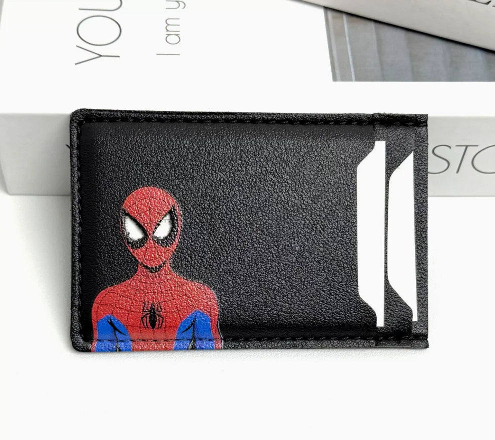 1 Leather Super Anime ID Card Holder Personalized Superhero Mask Card Case Gift by Geo’s Online Store