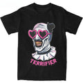 Terrifier Art Clown Heart Glasses T-Shirt Fashion T-Shirt Short Sleeve Round Neck T-Shirt Gift Idea Clothing Women's Clothing by Geo’s Online Store