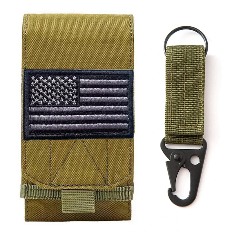 Double Molle Laser Cell Phone Pouch Tactical Belt EDC Pouch Holder Waist Accessories Bag Outdoor Camping Mobile Phone Pack Bag by Geo’s Online Store