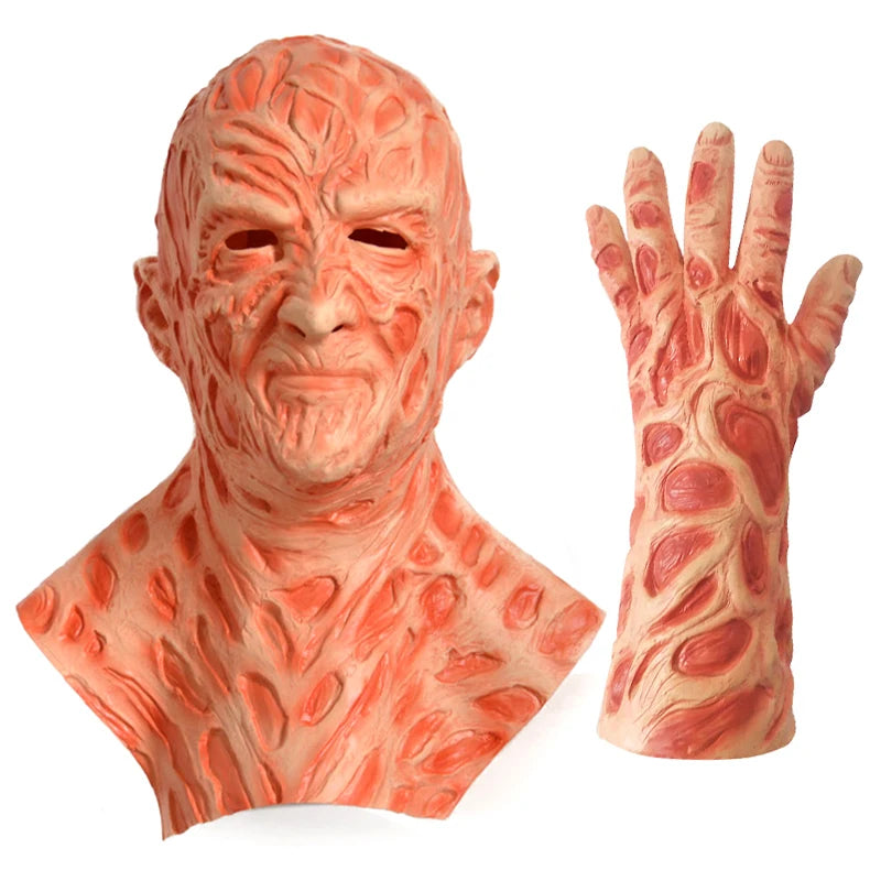 Halloween Disfraces Freddy Krueger Adult Unisex Headgear Gloves Cosplay Costumes Props in Horror Movies Carnival Dress Up Party by Geo’s Online Store