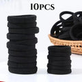 10-100PCS Black High Elasticity Headband Towel Hair Band 4CM Seamless Hair Rope Leather Hair Accessories Female by Geo’s Online Store