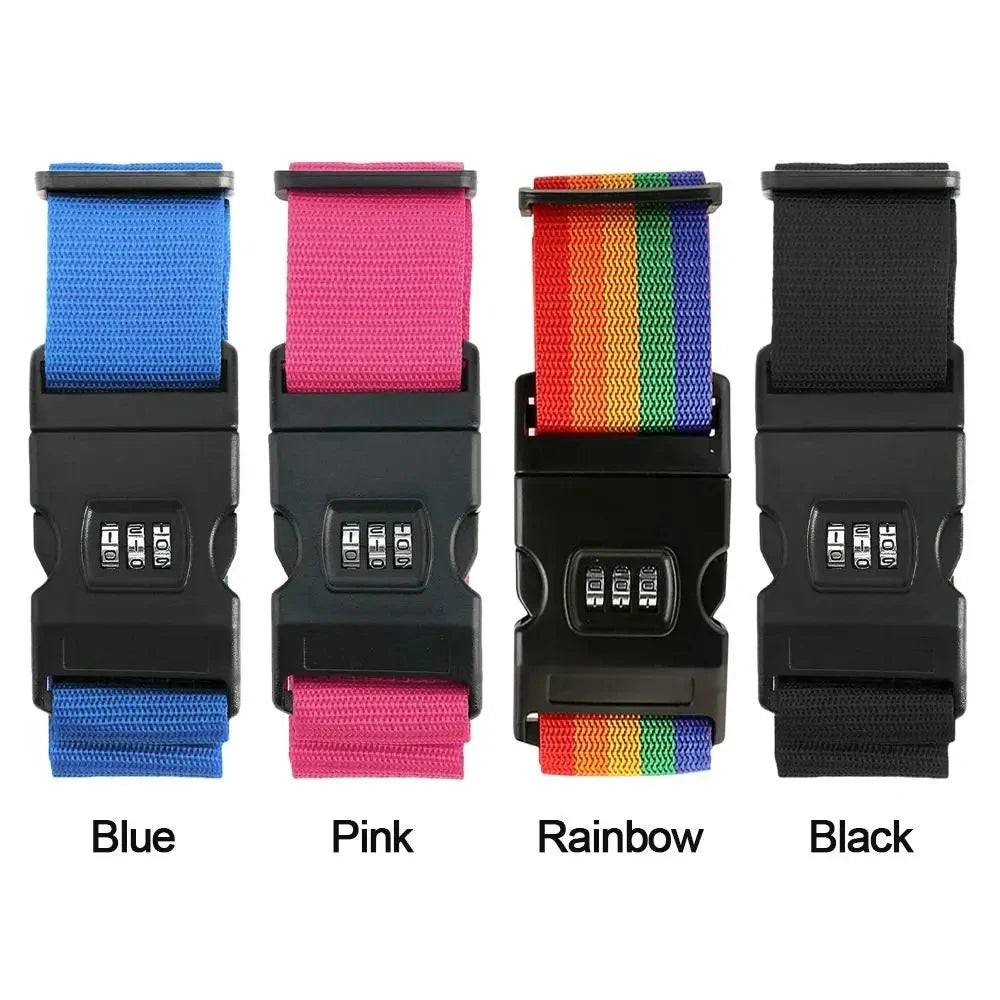Adjustable Luggage Belts Strong Elastic Extra Safety Travel Suitcase Luggage Baggage Security Straps Tie Belt Carry On Straps by Geo’s Online Store