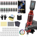 POSEIDON Tattoo Kit V5 Tattoo Pen Kit For Permanent Makeup Tattoo Machine Kit New Red Wireless Tattoo Power Supply Tattoo Gun Ki by Geo’s Online Store