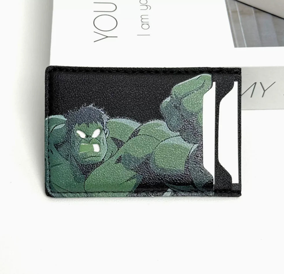 1 Leather Super Anime ID Card Holder Personalized Superhero Mask Card Case Gift by Geo’s Online Store