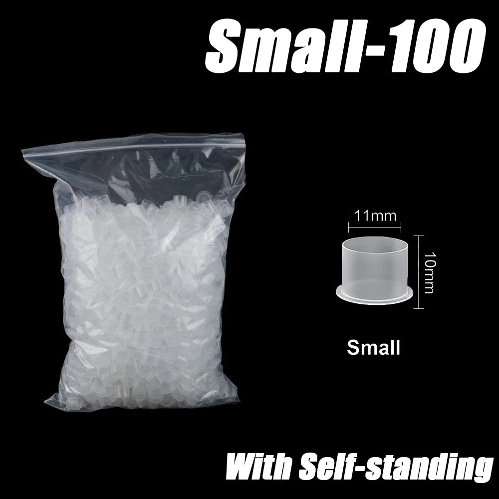 300/100PCS Disposable Tattoo Ink Cups with Base S/M/L Mixed Permanent Makeup Pigment Holder Caps Tattoo Accessories by Geo’s Online Store