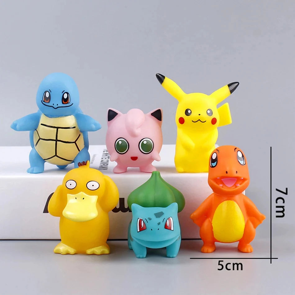13Pcs/set Pokemon Cake Topper Pikachu Anime Figure Party Happy Birthday Pokemon Cake Decoration Supplies Ornaments Gift by Geo’s Online Store
