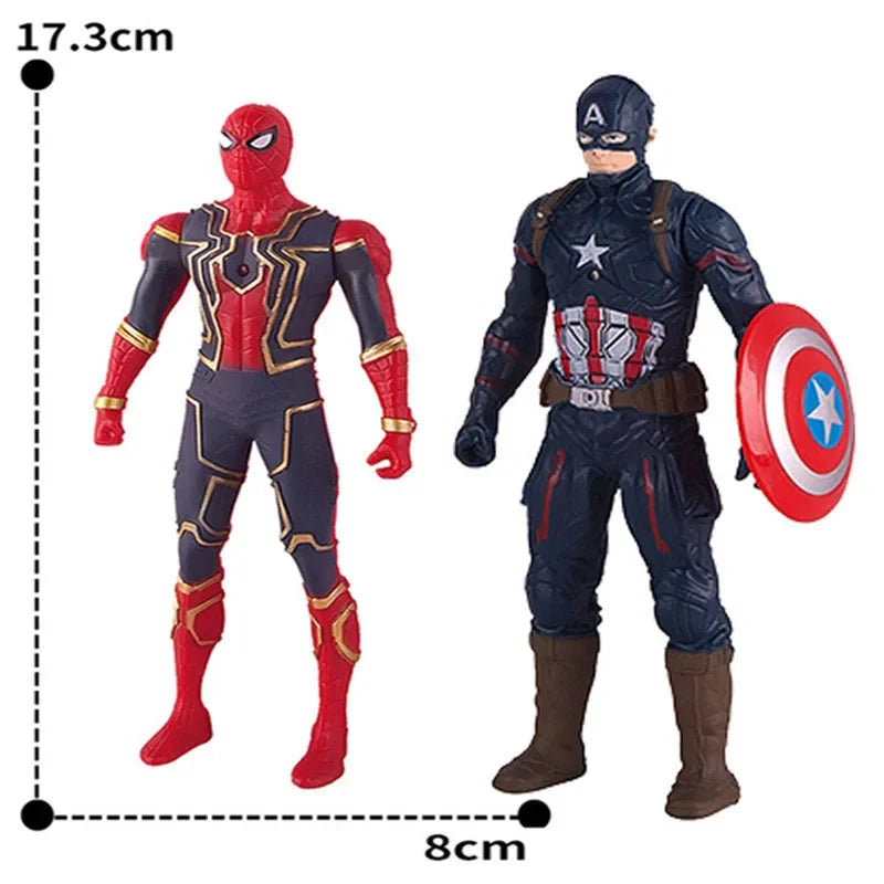 17cm Marvel Spiderman Model Anime Action Figures Spider-man Captainironman Luminous Children's Toys Decorationdolls Gifts by Geo’s Online Store