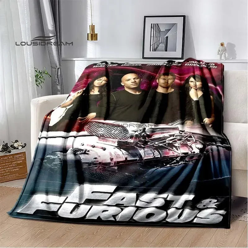 Movie Fast & Furious Flannel Blanket Racing Car Home Decoration Fluffy blanket Bedroom Bed Sofa Travel Camping thermal blanke by Geo’s Online Store