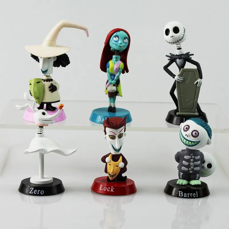 Nightmare Before Christmas Jack Jack Skellington / Freddy Krueger Bobble Head Doll PVC Action Figure Collection Toy by Geo’s Online Store