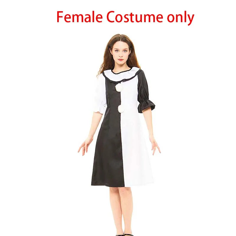Terrifierr Cosplay Costume 1 Set Female Or Male Horror Carnival Party Skin-Tight Killer Clowns Jumpsuit for Halloween Costume by Geo’s Online Store