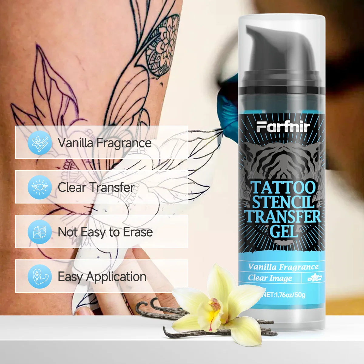 Tattoo Stencil Transfer Gel Stencil Remover Kit Tattoo Transfer Gel Set for Professional Tattooing & Easy Clean Removal 2pcs Set by Geo’s Online Store