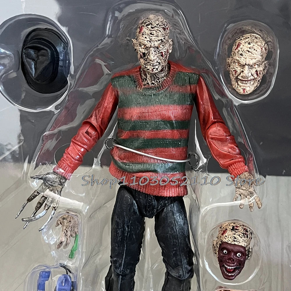 Freddy Krueger Action Figure Trick R Treat Sam Figure Freddy's Revenge Horror Model Toy Halloween Christmas Gifts by Geo’s Online Store