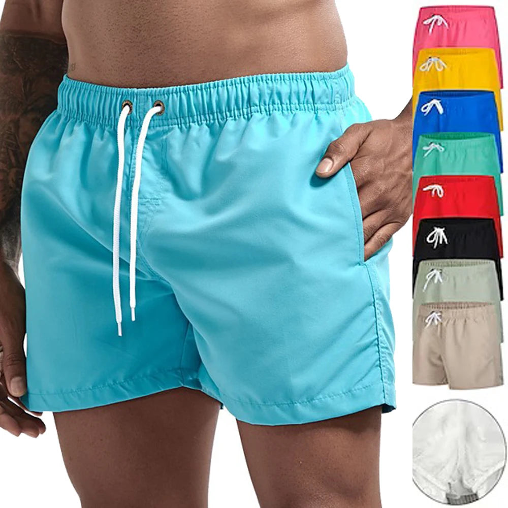 Swim Trunks Swim Shorts for Men Quick Dry Board Shorts Bathing Suit Breathable Drawstring With Pockets for Surfing Beach Summer by Geo’s Online Store