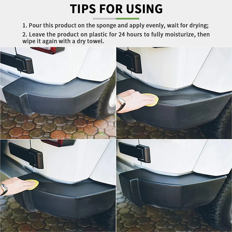 Plastic Restorer Back To Black Gloss Car Cleaning Products Auto Polish Coating Car Detailing Renovator Shiny And Darker！ by Geo’s Online Store