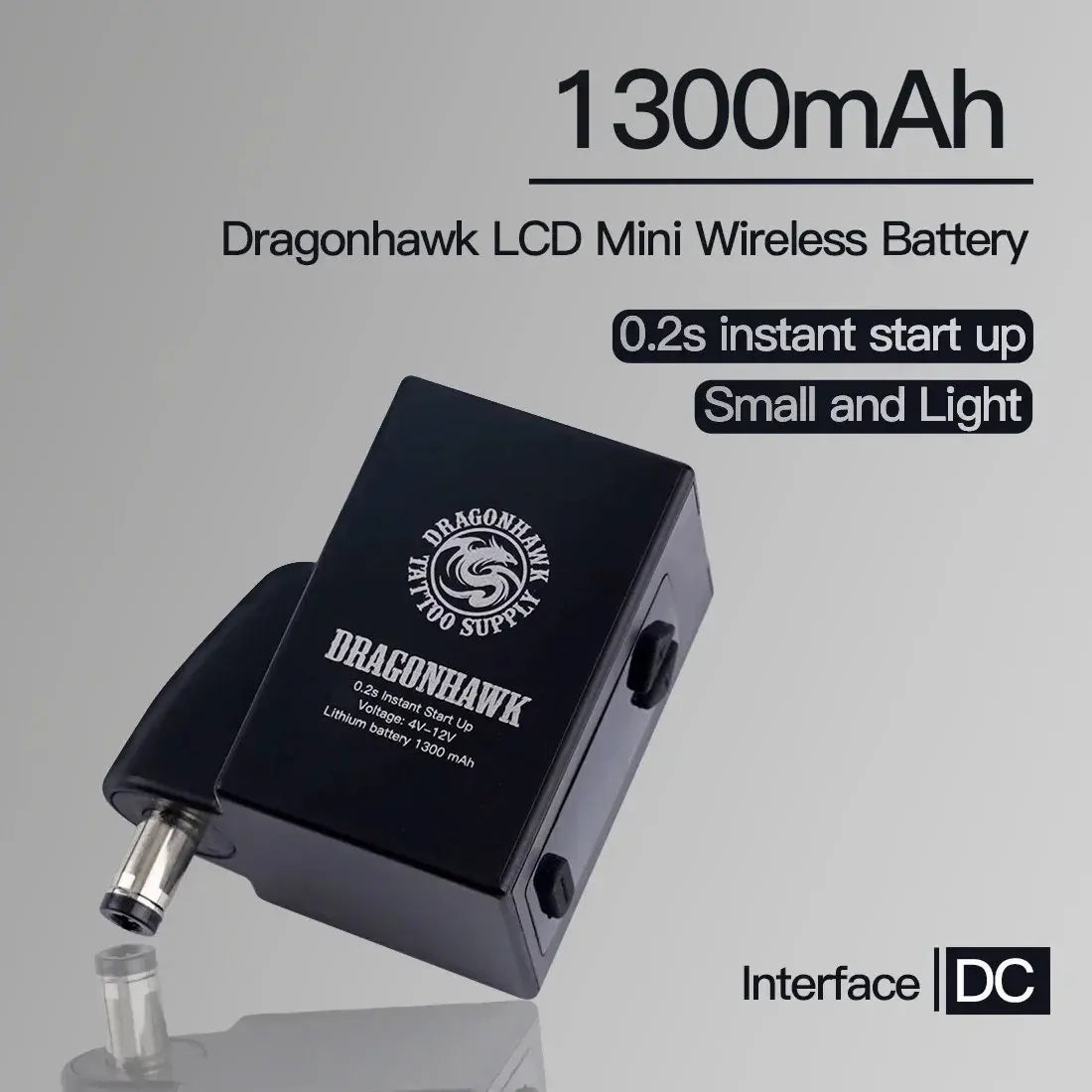 Mast K2 Wireless Tattoo Machine 3.5mm Stroke 1300mAh with Dragonhawk Battery for Beginner or Pro Studio Supplies by Geo’s Online Store