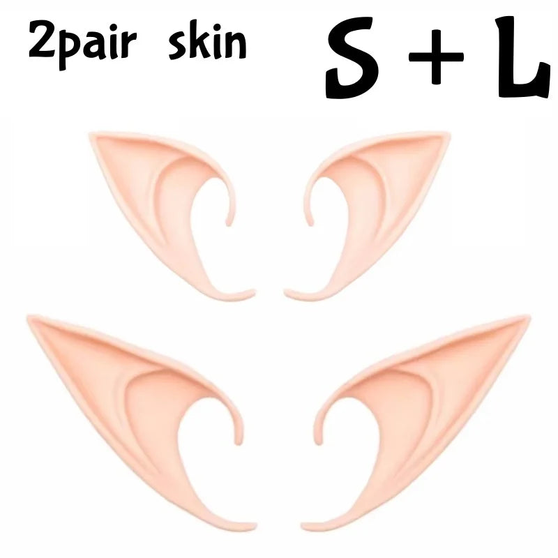 Cosplay Angel Elf Ears Silicone Fairy Vampire Ear DIY Themed Party Costume Accessories Halloween Christmas Decor Photo Props by Geo’s Online Store