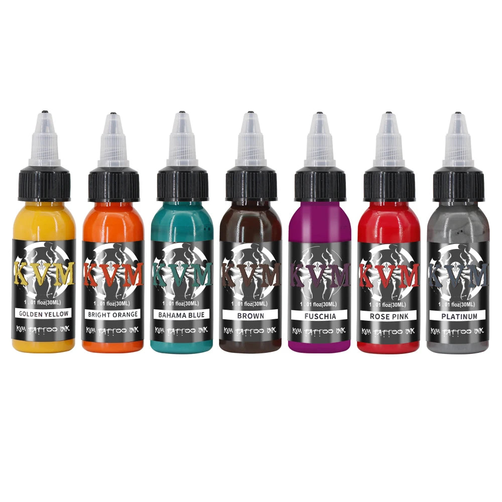 KVM 30ml Multi-Color Tattoo Ink Pigment with box Art Tattoo Kit Natural Plant Micro Pigment Permanent Tattoo Ink Tattoo Supplies by Geo’s Online Store