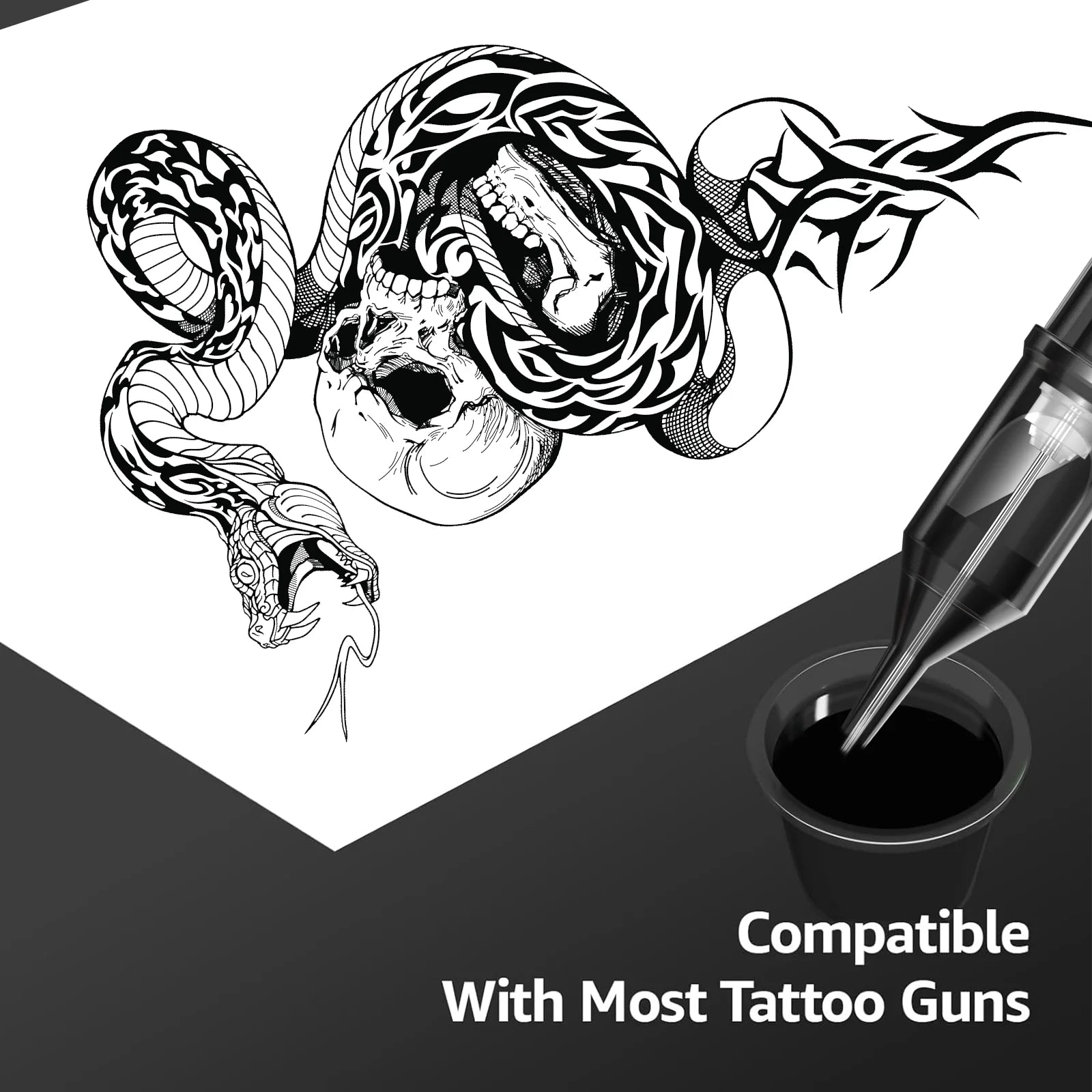 POSEIDON V2 PRO MAX 50PCS Mixed Professional Tattoo Cartridge Needles Membrane Safety Cartridges Disposable Tattoo Needle by Geo’s Online Store