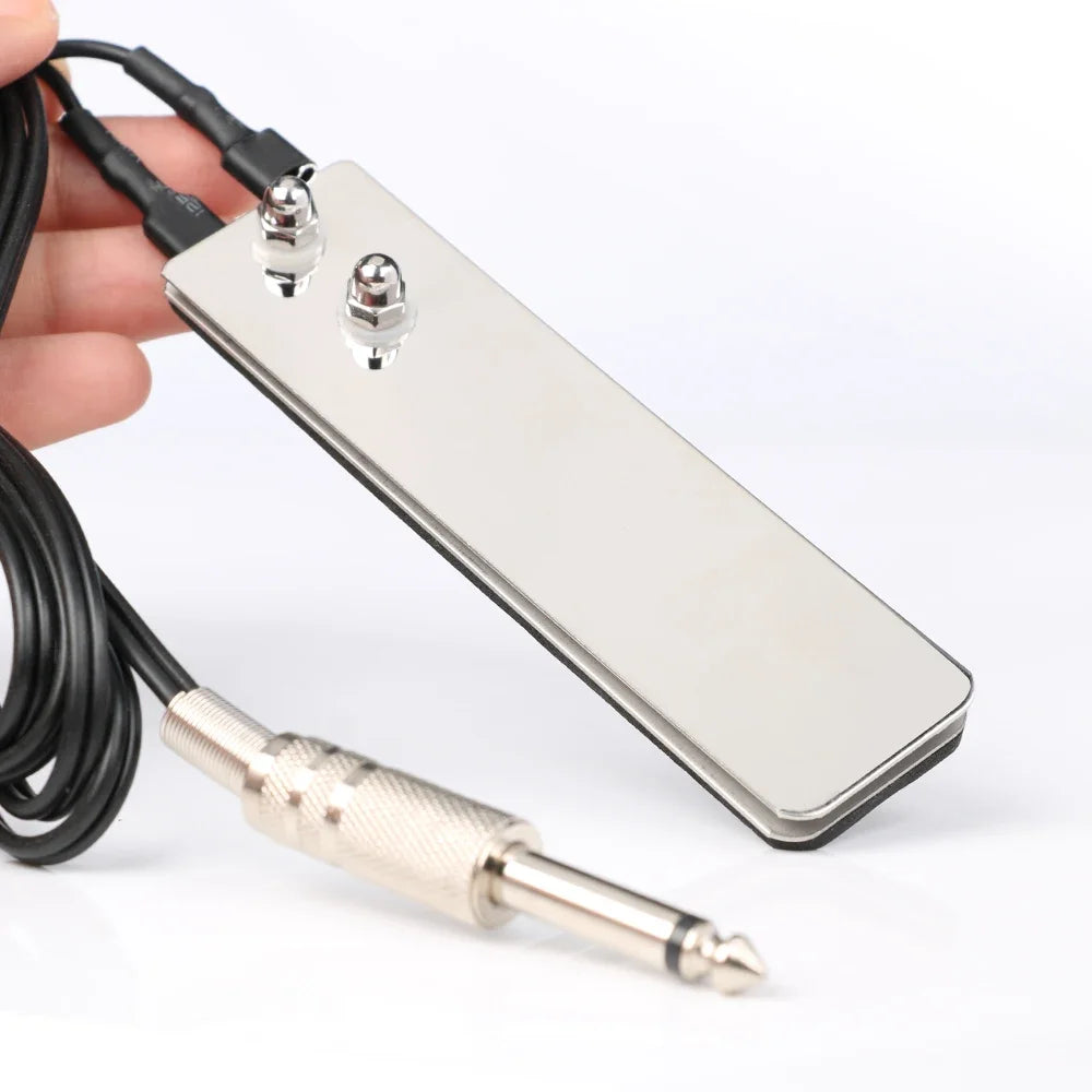 Stainless Steel Tattoo Foot Pedal Mini Switch With Power Cord Clip Tattoo Machine Power Controller Tattoo Accessories Tattoo Kit by Geo’s Online Store