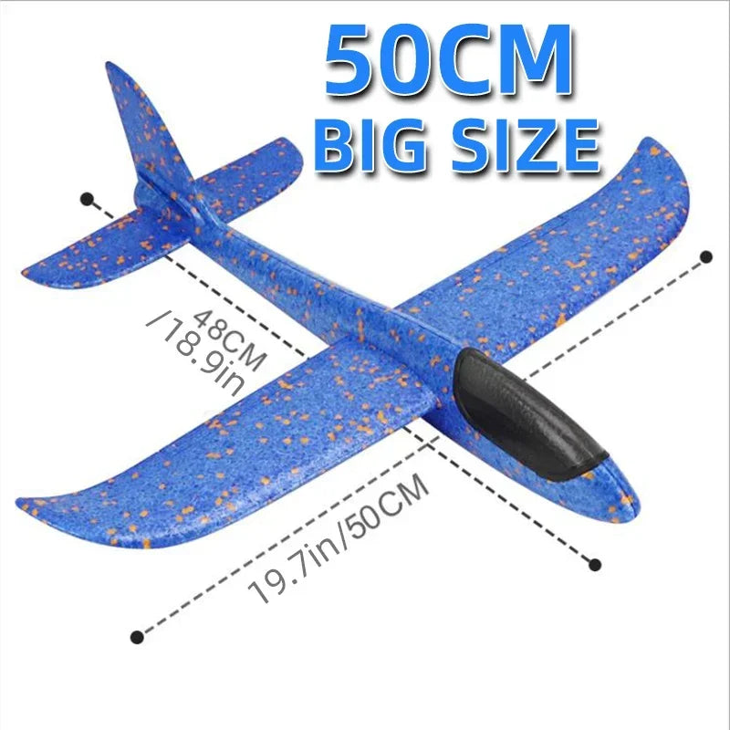 50CM Big Foam Plane Glider Hand Throw Airplane Light Inertial EPP Bubble Planes Outdoor Launch Toys for Boys Gift by Geo’s Online Store