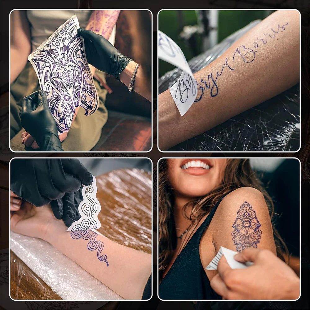 10/100Pcs Tattoo Transfer Paper Tattoo Stencil Paper A4 Size 4 Layers DIY Tattoo Tracing Paper Tattoo Kit Tattoo Supplies by Geo’s Online Store