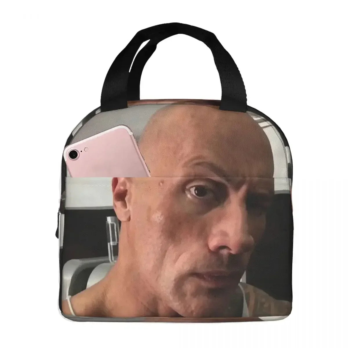 Dwayne Johnson And Kevin Hart Gym Cartoon Insulated Lunch Bag for Women Kids Portable Food Boxes Thermal Lunch Box Tote by Geo’s Online Store