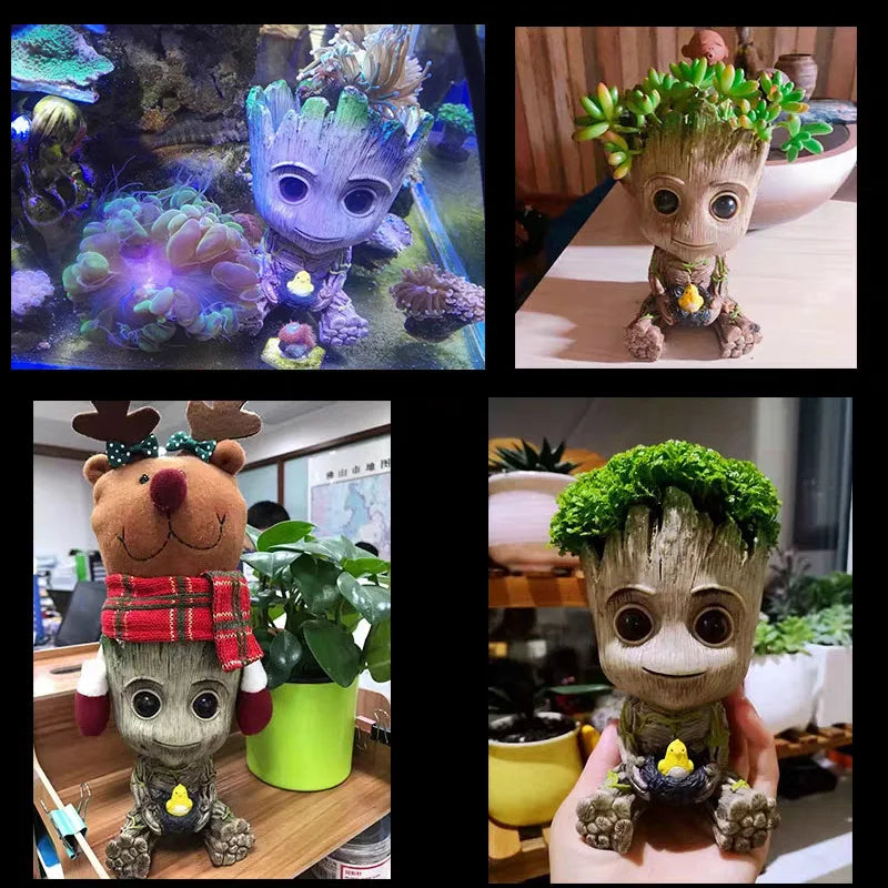 Home Decoration Crafts Miniature Model Office Desktop Display Cartoon Groot Figurines Handicrafts Decor Tree Man Ornament 5CM by Geo’s Online Store