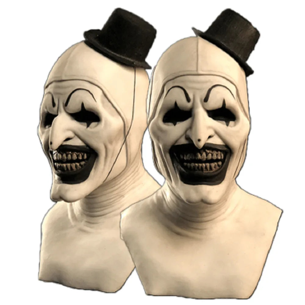 Art The Clown Cosplay Movie Terrifier 2 Art The Clown Cosplay Costume Jumpsuit Mask Halloween Costumes Mask for Men Women by Geo’s Online Store