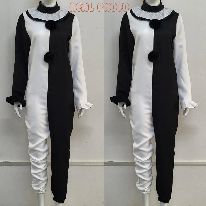 Art The Clown Cosplay Movie Terrifier 2 Art The Clown Cosplay Costume Jumpsuit Mask Halloween Costumes Mask for Men Women by Geo’s Online Store