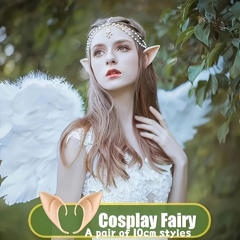 Cosplay Angel Elf Ears Silicone Fairy Vampire Ear DIY Themed Party Costume Accessories Halloween Christmas Decor Photo Props by Geo’s Online Store