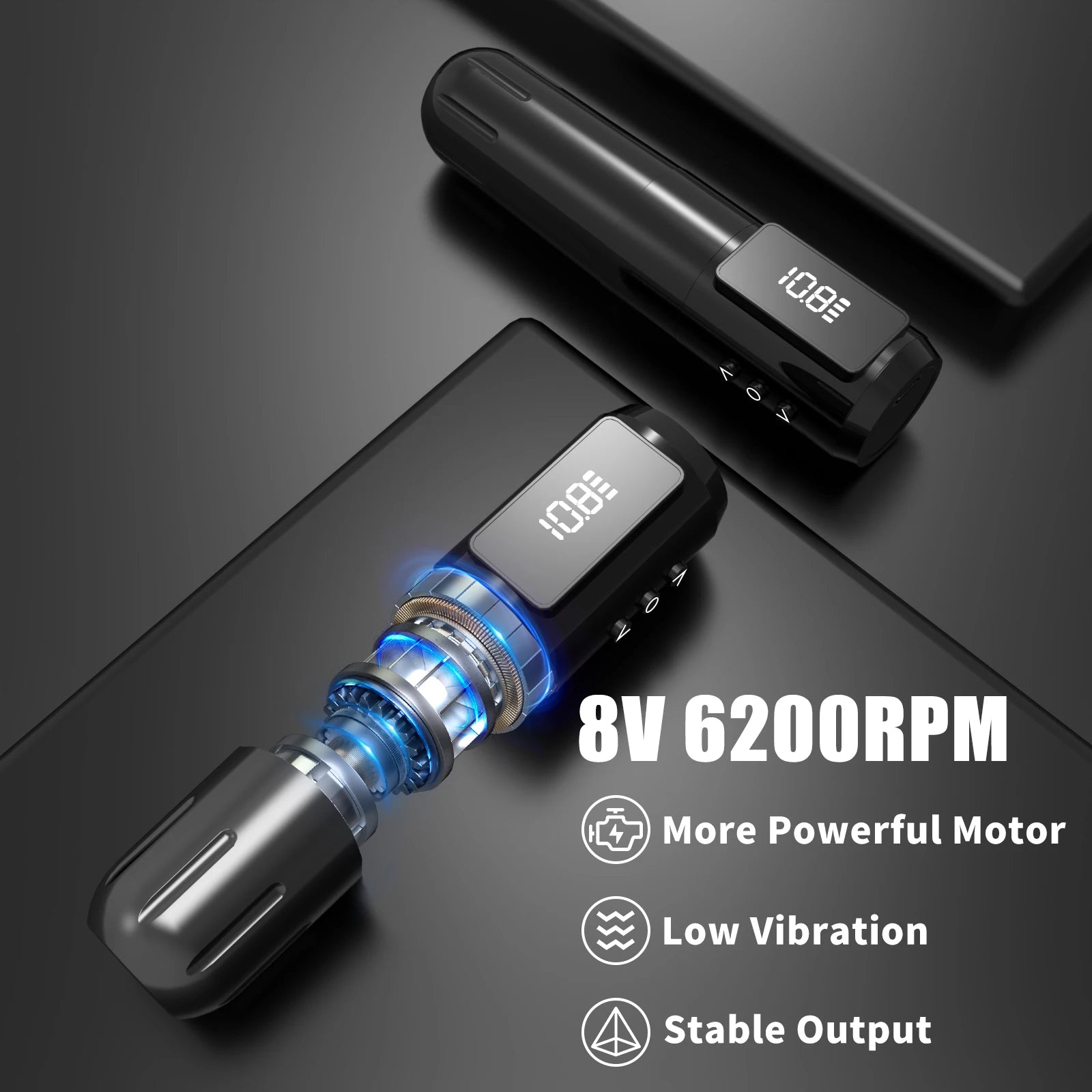 YILONG Wireless Tattoo Gun Kit With 1600MAH Power and LED Screen 3.5MM Stroke Rotary Tattoo Machine Pen Set for Tattoo Beginners by Geo’s Online Store