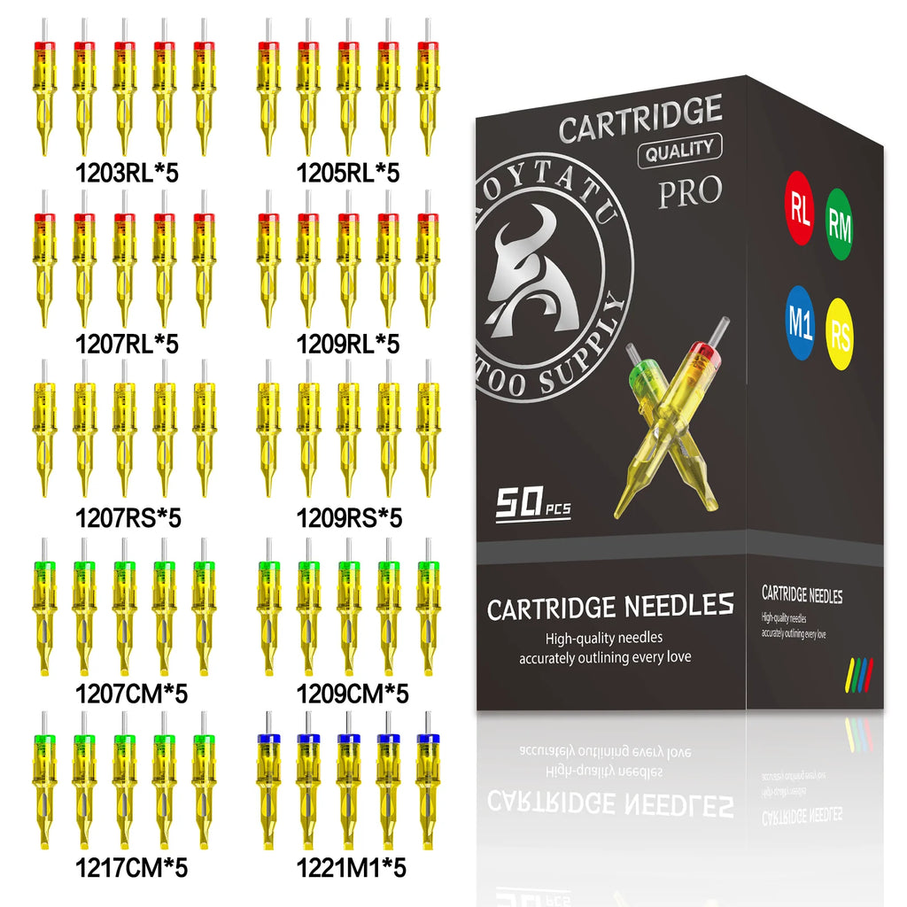 TRO Tattoo Needle Kit Disposable 50PCS Mixed Tattoo Needles Hot New Professional Tattoo Cartridge Needle For Tattoo Pen by Geo’s Online Store