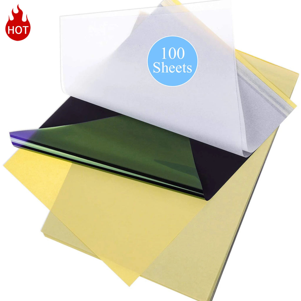 Tattoo Transfer Pape POSEIDON 10/30/50/100Pcs A4 Tattoo Transfer Pape For Permanent Makeup Tattoo Machine Tattoo Supplies Kit by Geo’s Online Store