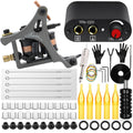 Complete Tattoo Machine Kit Coil Tattoo Machine Set Tattoo Beginner Power Supply Grip Body Art Tools Permanent Makeup Tattoo Set by Geo’s Online Store